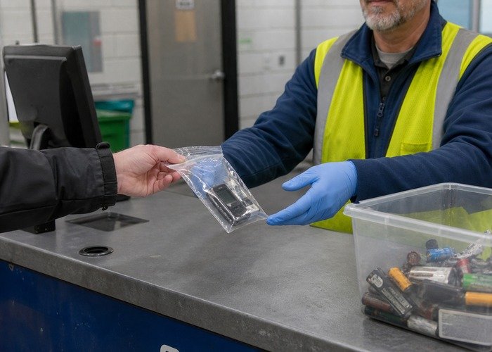 Adult arranging a safe return or collection for a Geek Bar Pulse