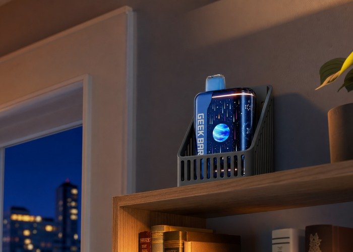 Adult storing intact Geek Bar Pulse X2 devices safely after comparison