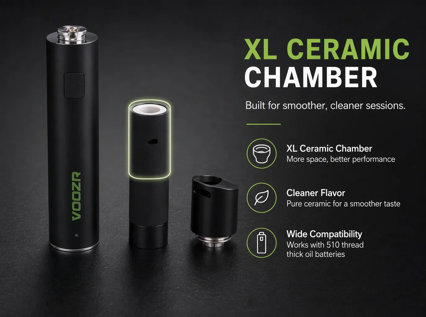VOOZR P2 B Dry Herb Pen product details