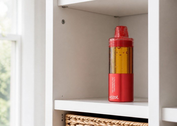 Adult storing intact VOZOL Mega 50K devices safely after comparison