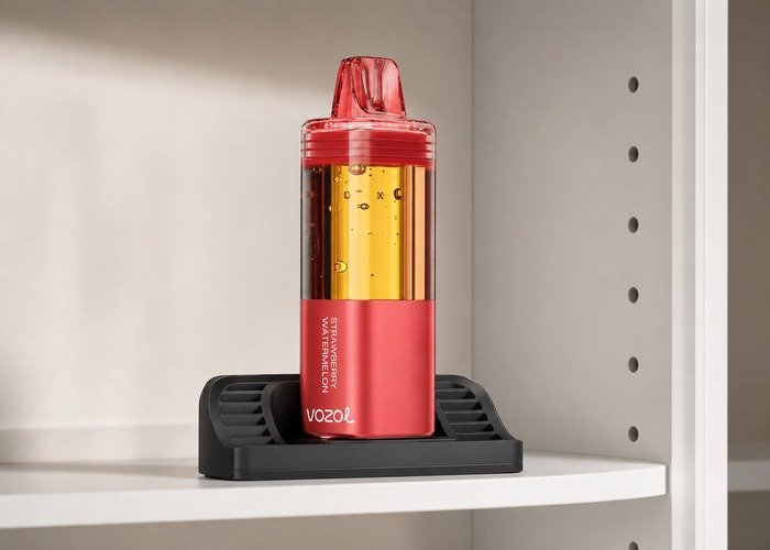 Adult storing intact VOZOL Mega 50K devices safely after comparison
